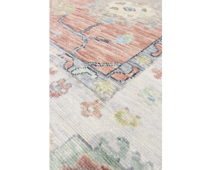 Pasargad - Oushak Collection Hand-Knotted Wool Area Rug in Coral/Ivory, 123" x 166" (PRE-9321 10x14)