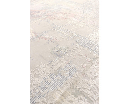 Pasargad Modern Collection Hand-Knotted Silk/Wool Area Rug - Beige/Gray, 144" x 184" (prj-8d 12x15)