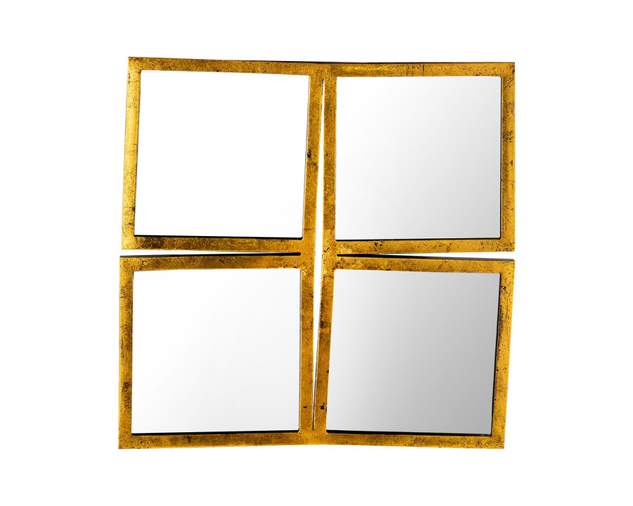 Pasargad - Nico Clear and Gold Iron Wall Mirror