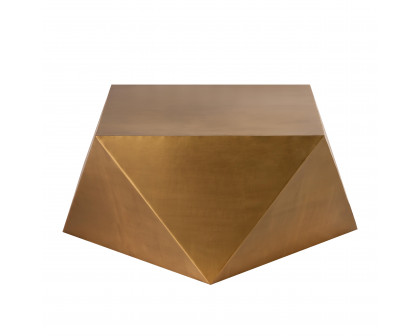 Pasargad Dimitri Square Coffee Table - Brass, Iron