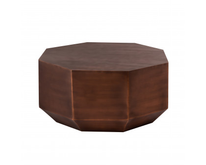 Pasargad™ Byzantine Dorian Round Coffee Table - Copper, Iron