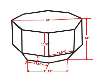 Pasargad - Byzantine Octagon Shape Iron Coffee Table