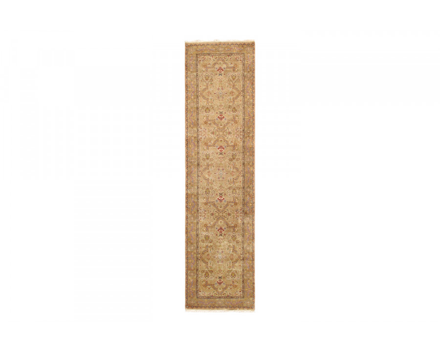 Pasargad Tabriz Collection Traditional Hand-Knotted Lamb's Wool Runner Rug (PS-20 2.09X13) - 33'' x 156''