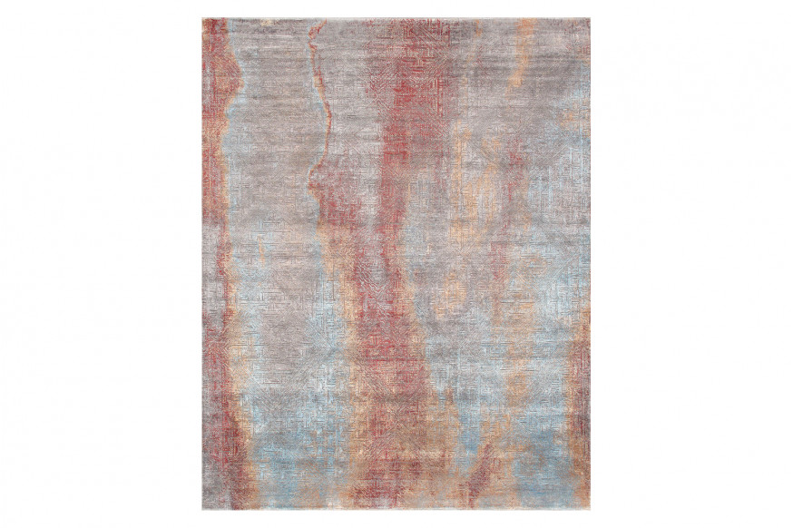 Pasargad™ Cosmo Collection Hand-Knotted Silk and Wool Area Rug (PS-241 9X12) - 110'' x 144''