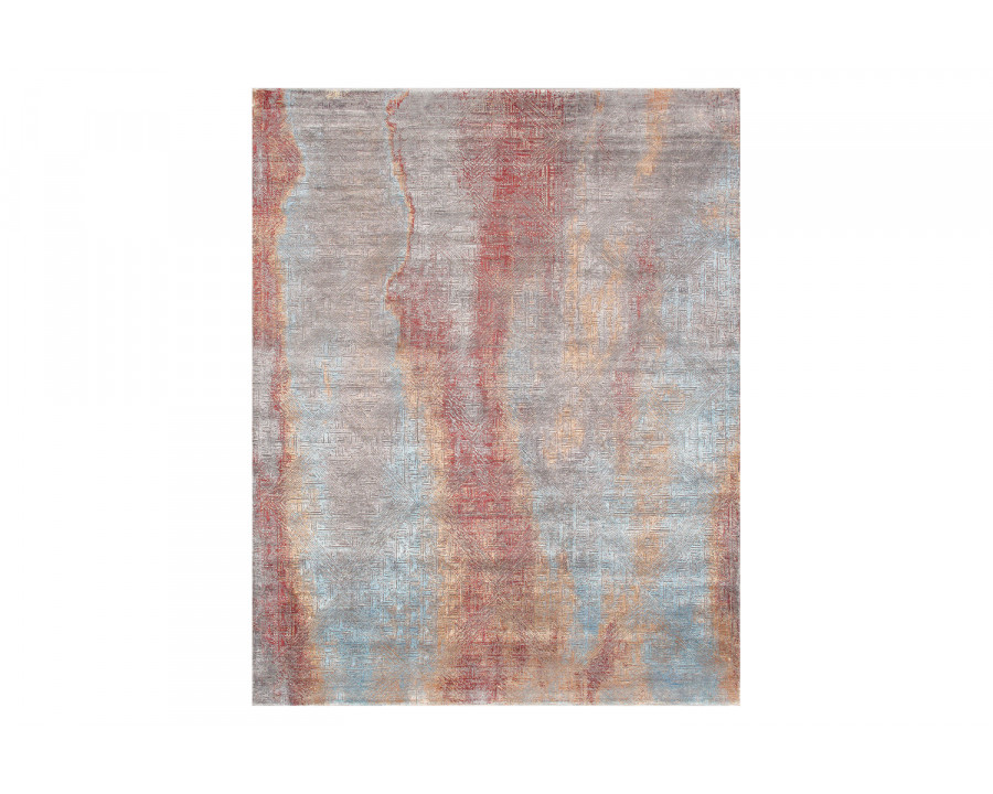 Pasargad Cosmo Collection Hand-Knotted Silk and Wool Area Rug (PS-241 9X12) - 110'' x 144''