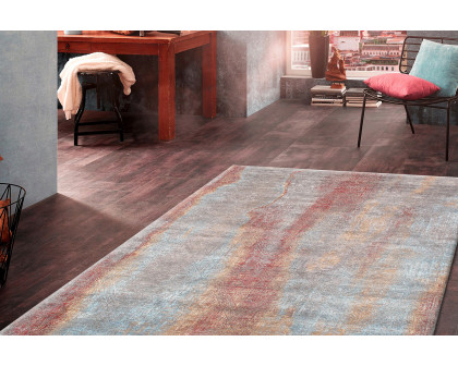 Pasargad™ Cosmo Collection Hand-Knotted Silk and Wool Area Rug (PS-241 9X12) - 110'' x 144''