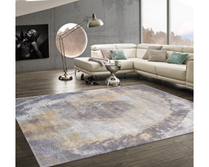 Pasargad - Cosmo Collection Hand-Knotted Silk/Wool Area Rug in Multi, 96" x 120" (ps-248 8x10)