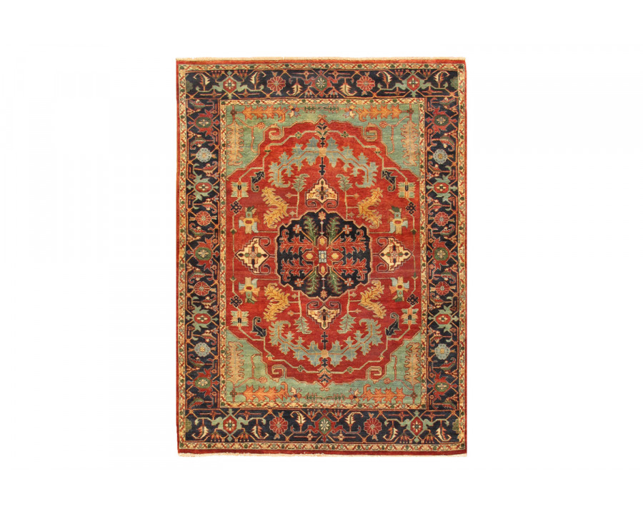 Pasargad - Serapi Collection Hand-Knotted Rust/Navy Wool Area Rug PS-30