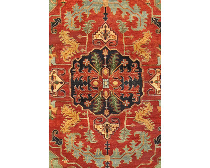 Pasargad - Serapi Collection Hand-Knotted Rust/Navy Wool Area Rug PS-30