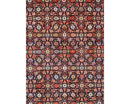 Pasargad Herati Collection Hand-Knotted Wool Area Rug - Navy/Peach, 106" x 144" (ps-37-2 9x12)