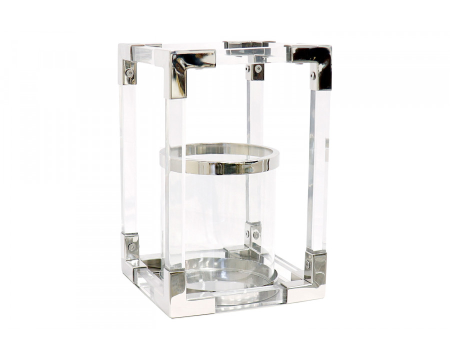 Pasargad - Soren Stainless Steel and Lucite Lantern