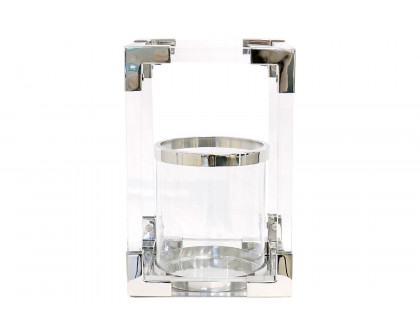 Pasargad - Soren Stainless Steel and Lucite Lantern