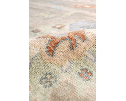 Pasargad Oushak Collection Hand-Knotted Wool Area Rug - Beige/Ivory, 143" x 178" (PSF-06 12x15)