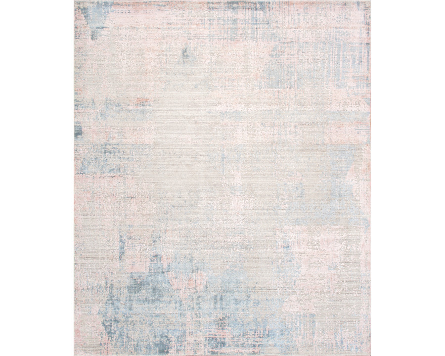 Pasargad Malibu Collection Hand-Loomed Bamboo Silk Area Rug - Gray/Pink, 120" x 168" (psh-01 10x14)