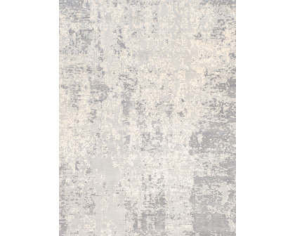 Pasargad - Mirage Collection Hand-Loomed Bamboo Silk Area Rug in Gray/Ivory, 93" x 117" (psh-25 8x10)