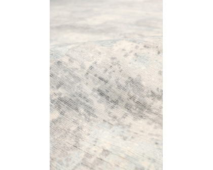 Pasargad Mirage Collection Hand-Loomed Bamboo Silk Area Rug - Gray/Aqua, 72" x 108" (psh-27 6x9)