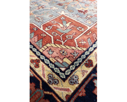 Pasargad Serapi Collection Hand-Knotted Lamb's Wool Area Rug - Red/Blue, 162" x 202" (PSJ-23A 14x17)