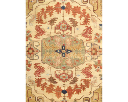 Pasargad - Serapi Collection Hand-Knotted Lamb's Wool Area Rug in Ivory/L. Green, 98" x 118" (PSJ-30 8x10)