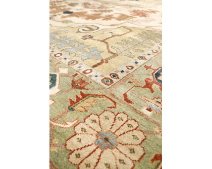 Pasargad - Serapi Collection Hand-Knotted Lamb's Wool Area Rug in Ivory/L. Green, 98" x 118" (PSJ-30 8x10)