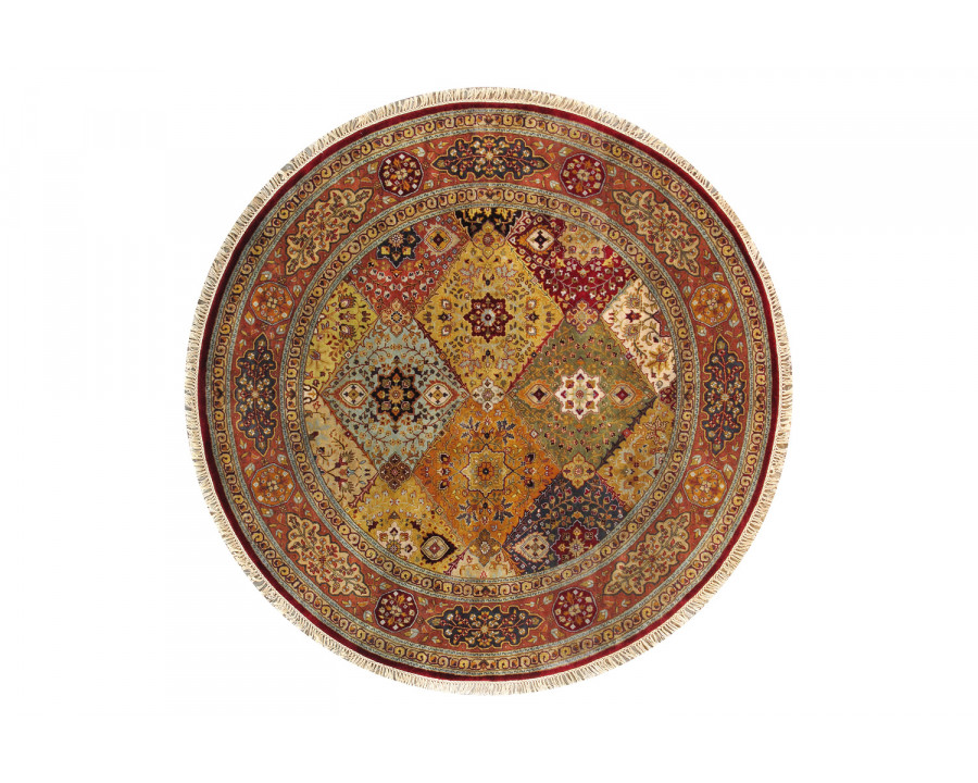 Pasargad Tabriz Collection Hand-Knotted Lamb's Wool Area Rug (PSK-2 7X7) - 82'' x 82''