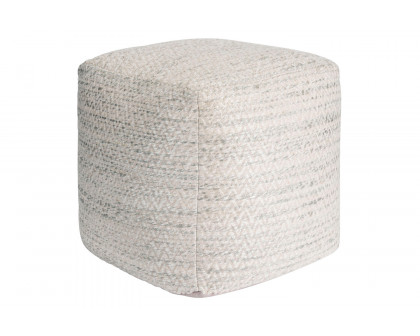 Pasargad - Galaxy Zig-Zag Design Silk and Wool Pouf