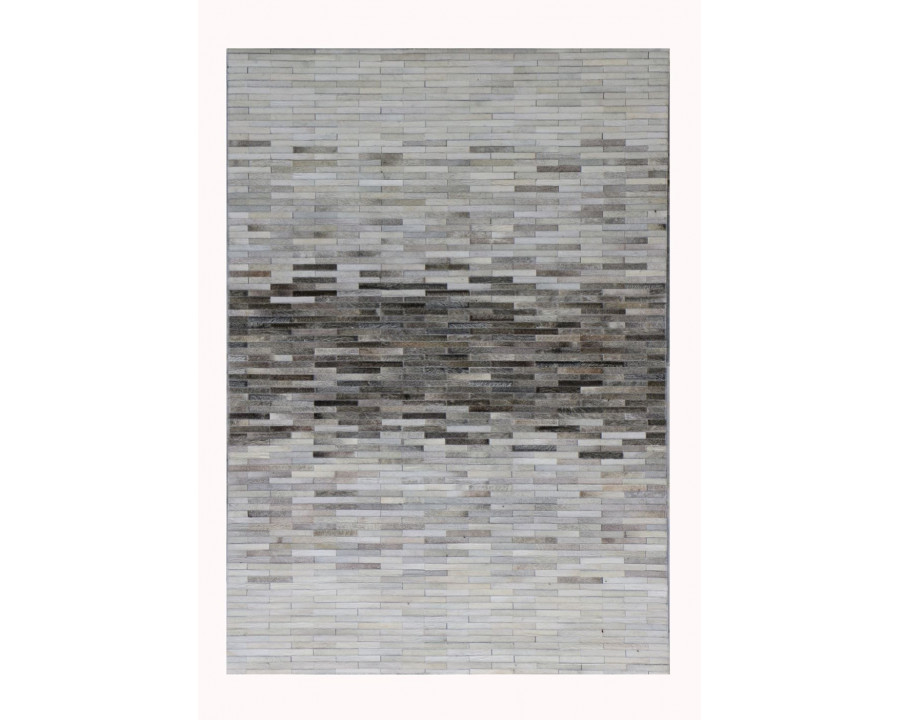 Pasargad - Galaxy Hand-Loomed Silver Cowhide Area Rug PTX-1960