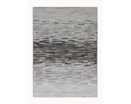 Pasargad Galaxy Collection Hand-stitched Cowhide Area Rug - Silver, 120" x 168" (ptx-1960 10x14)