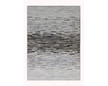 Pasargad - Galaxy Hand-Loomed Silver Cowhide Area Rug PTX-1960