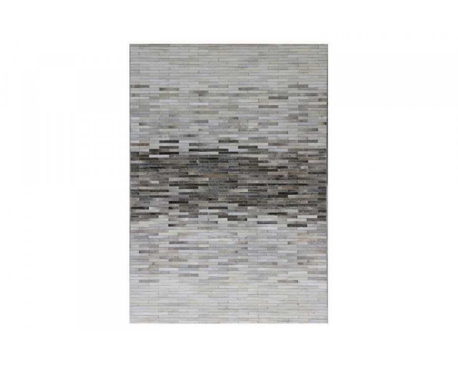 Pasargad Galaxy Hand-Loomed Silver Cowhide Area Rug (PTX-1960 5X8) - 60'' x 96''