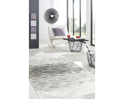 Pasargad Galaxy Hand-Loomed Silver Cowhide Area Rug (PTX-1960 9X12) - 105'' x 141''