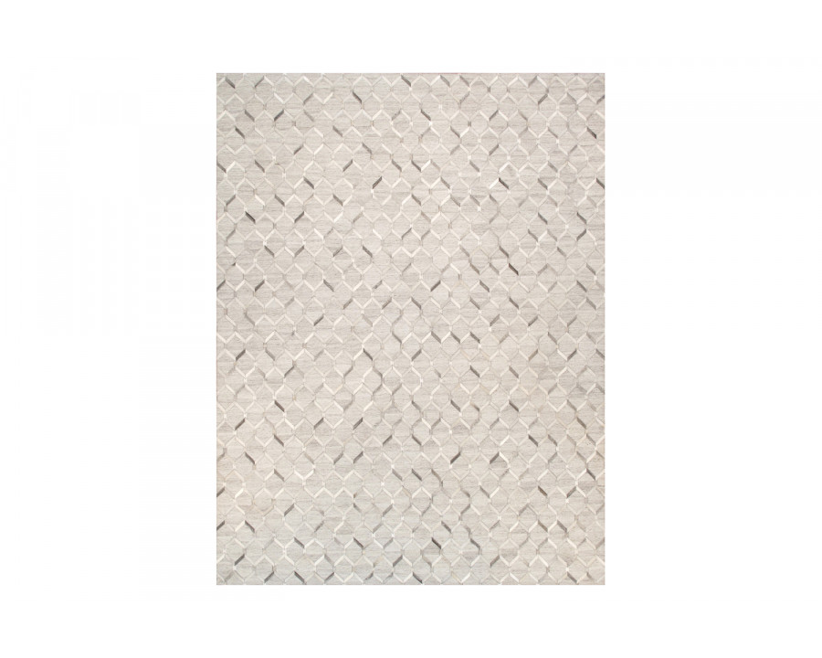 Pasargad Hand-Loomed Cowhide Sari Silk Area Rug (PTX-3284 10X14) - 120'' x 168''