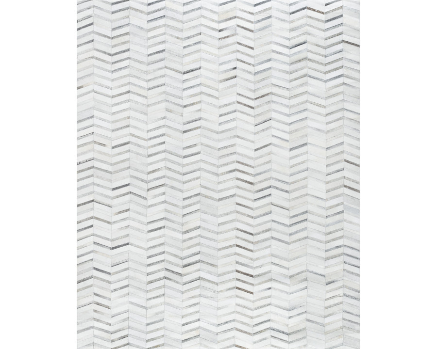 Pasargad Galaxy Collection Hand-stitched Cowhide Area Rug - Silver, 144" x 180" (ptx-4685 12x15)