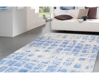 Pasargad Modern Collection Hand-Knotted Silk Area Rug (PV-5B 6X9) - 73'' x 112''