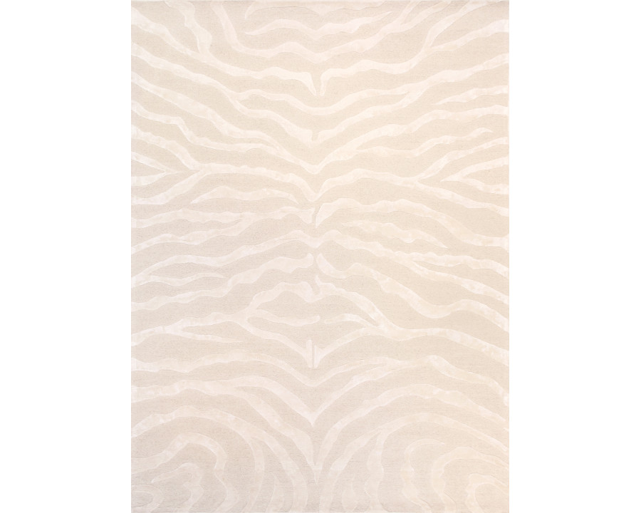 Pasargad - Edgy Collection Hand-Tufted Ivory Silk and Wool Area Rug PVCSK-01