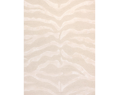 Pasargad - Edgy Collection Hand-Tufted Ivory Silk and Wool Area Rug PVCSK-01