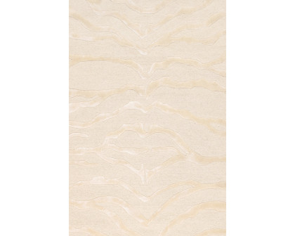 Pasargad Edgy Collection Hand-Tufted Ivory Silk and Wool Area Rug (PVCSK-01 9X12) - 102'' x 138''