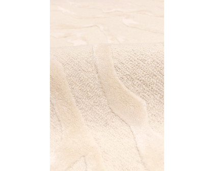 Pasargad Edgy Collection Hand-Tufted Ivory Silk and Wool Area Rug (PVCSK-01 9X12) - 102'' x 138''