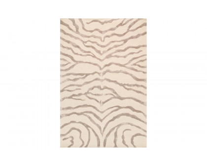 Pasargad - Edgy Collection Hand-Tufted Ivory Silk and Wool Area Rug PVCSK-03