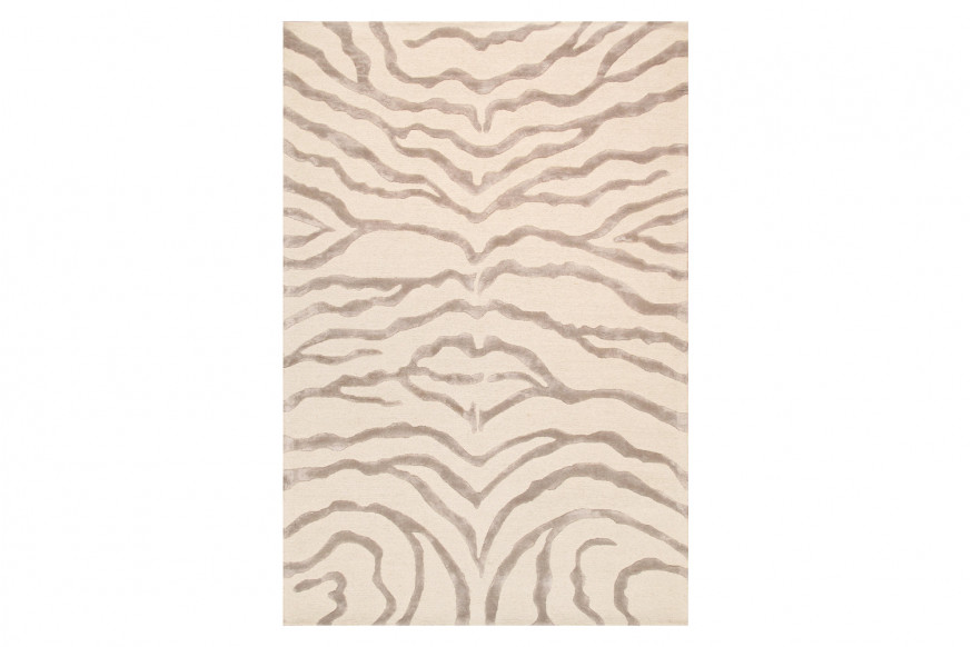 Pasargad™ Edgy Collection Hand-Tufted Ivory Silk and Wool Area Rug (PVCSK-03 10X14) - 117'' x 165''