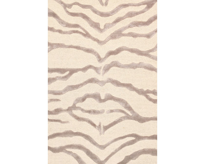 Pasargad™ Edgy Collection Hand-Tufted Ivory Silk and Wool Area Rug (PVCSK-03 10X14) - 117'' x 165''