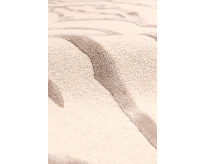 Pasargad™ Edgy Collection Hand-Tufted Ivory Silk and Wool Area Rug (PVCSK-03 10X14) - 117'' x 165''