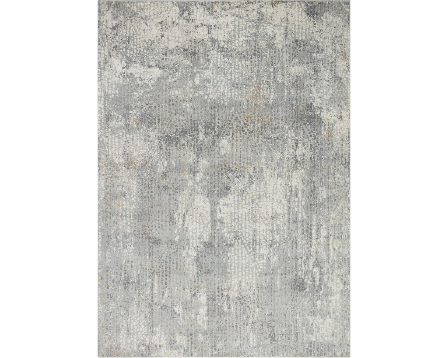 Pasargad Stella Collection Power-Loomed Polypropylene/Polyester Area Rug - L. Gray, 114" x 162" (pvga-44 10x14)