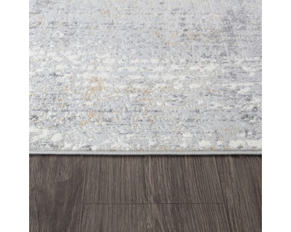 Pasargad Stella Collection Power-Loomed Polypropylene/Polyester Area Rug - L. Gray, 114" x 162" (pvga-44 10x14)