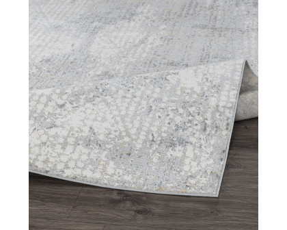 Pasargad Stella Collection Power-Loomed Polypropylene/Polyester Area Rug - L. Gray, 114" x 162" (pvga-44 10x14)