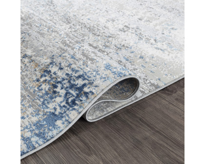 Pasargad Stella Collection Power-Loomed Polypropylene/Polyester Area Rug - L. Gray/Beige, 114" x 162" (pvha-41 10x14)