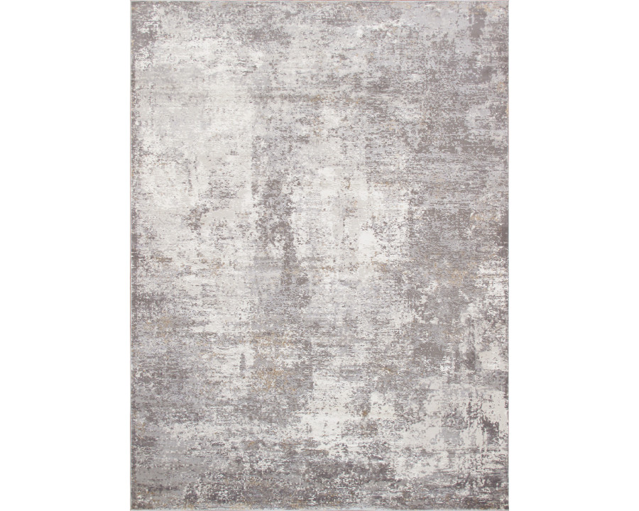 Pasargad Stella Collection Power-Loomed Polypropylene/Polyester Area Rug - L. Gray, 114" x 162" (pvha-44 10x14)