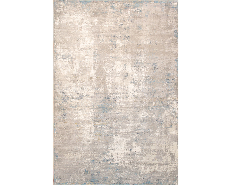 Pasargad Stella Collection Power-Loomed Polypropylene/Polyester Area Rug - Beige/L. Gray, 114" x 162" (pvha-46 10x14)