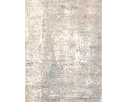 Pasargad Stella Collection Power-Loomed Polypropylene/Polyester Area Rug - Beige/L. Gray, 114" x 162" (pvha-46 10x14)