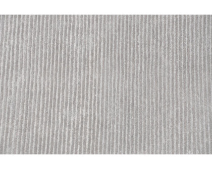 Pasargad Edgy Collection Hand-Tufted Bamboo Silk/Wool Area Rug - Silver/Gray, 93" x 117" (pvny-11 8x10)