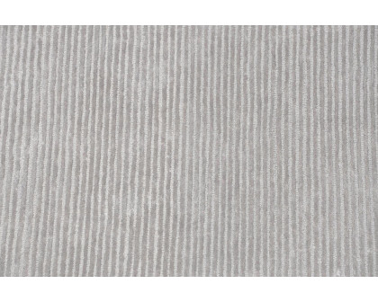 Pasargad Edgy Collection Hand-Tufted Silver/Gray Bamboo Silk and Wool Area Rug (PVNY-11 9X12) - 105'' x 141''